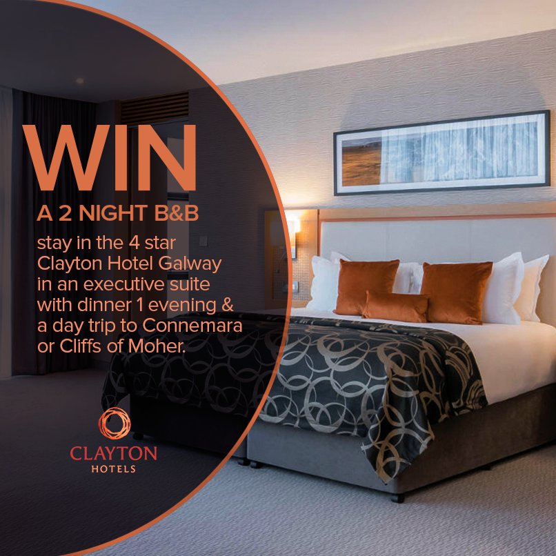 Win a 2 night city break to the Clayton Hotel, Galway